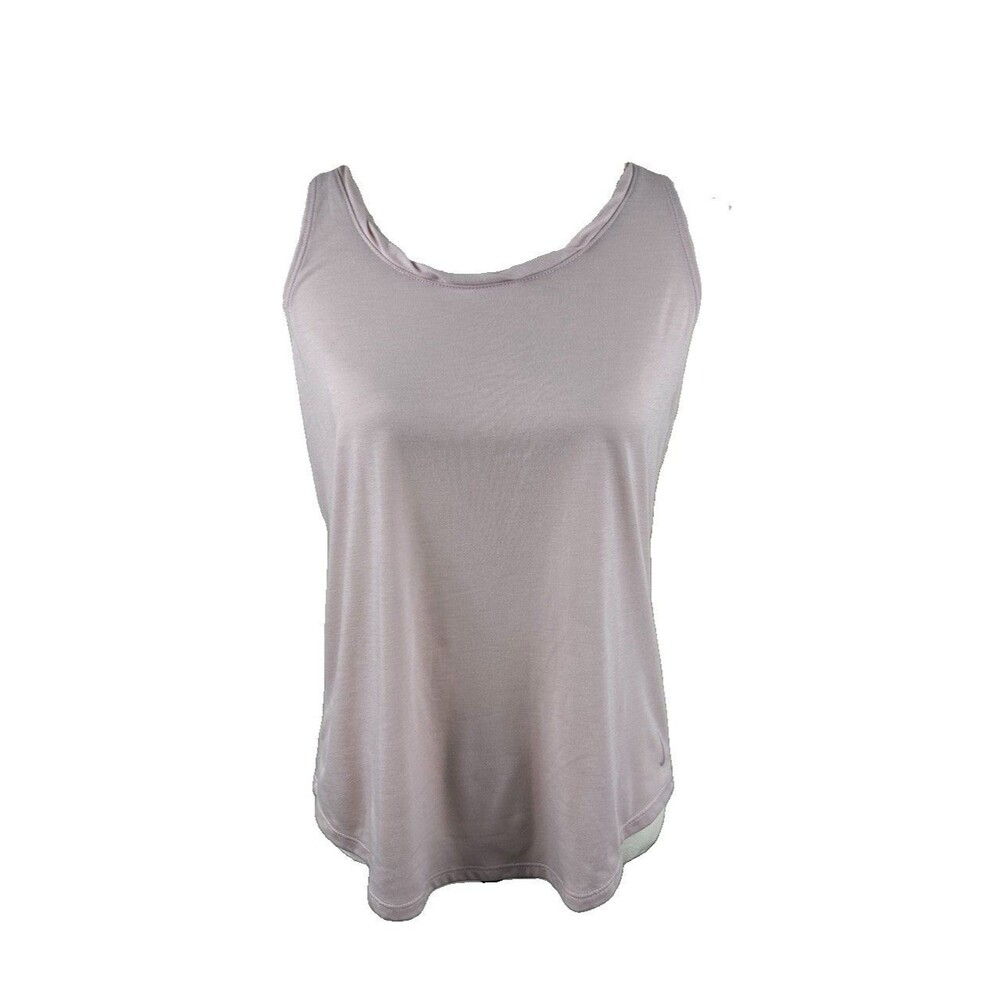 Nike Womens Size Medium Activewear Keyhole Open Back Workout Tank Top Light Pink